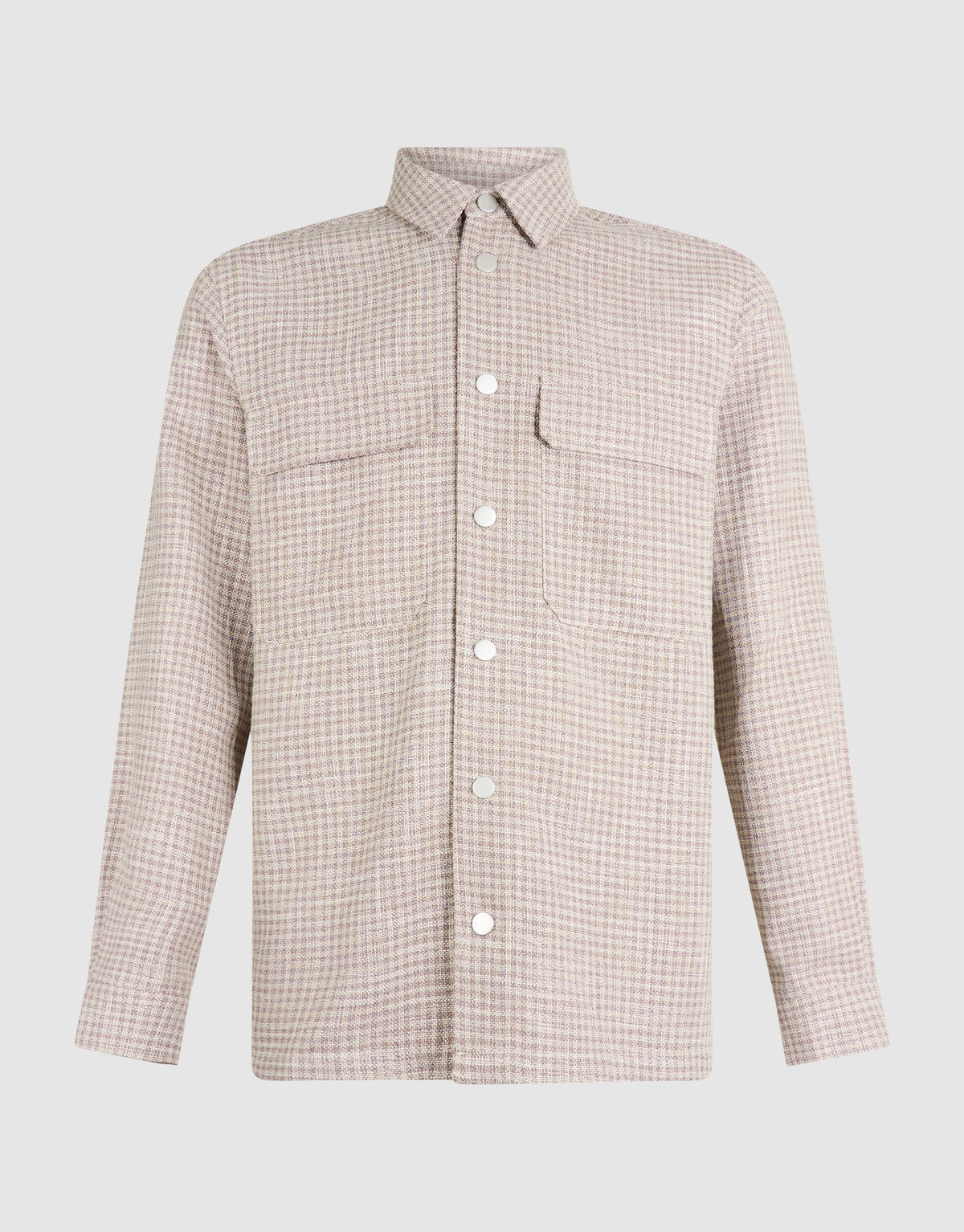 Melange Check Overshirt Zand SHOEBY MEN