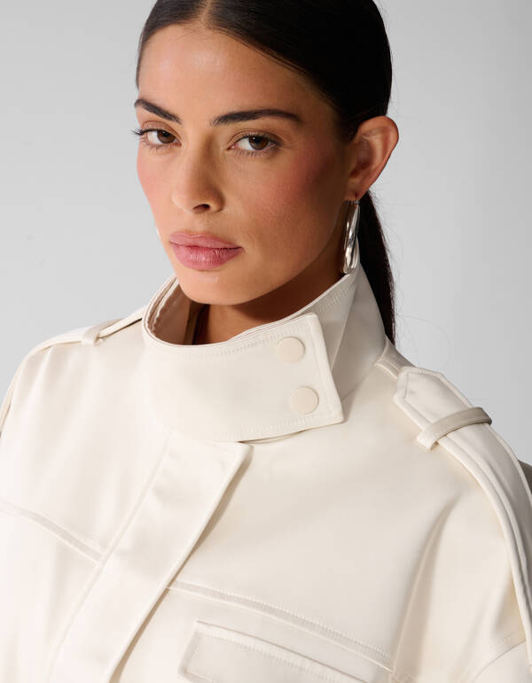 Oversized Bomberjack Gebroken Wit By Anna SHOEBY WOMEN
