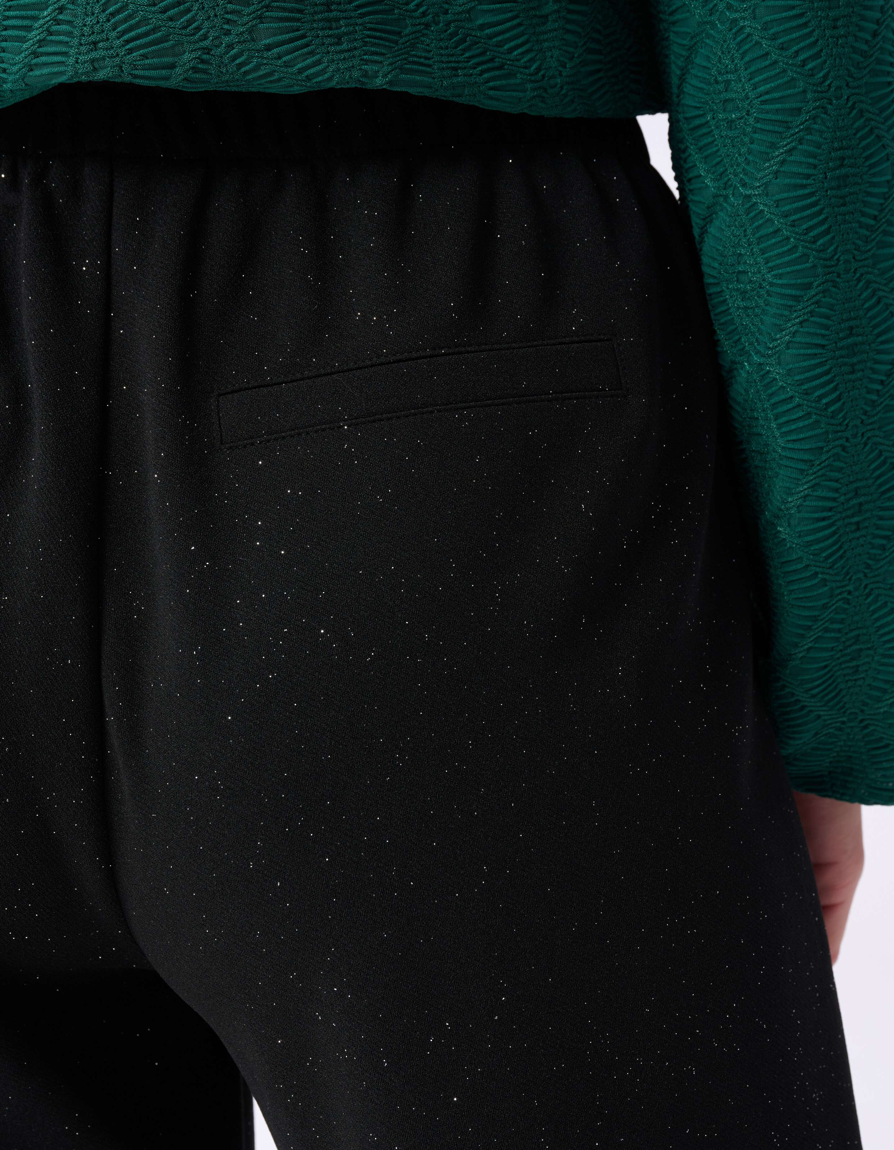Glitter Wide Leg Broek Zwart SHOEBY WOMEN