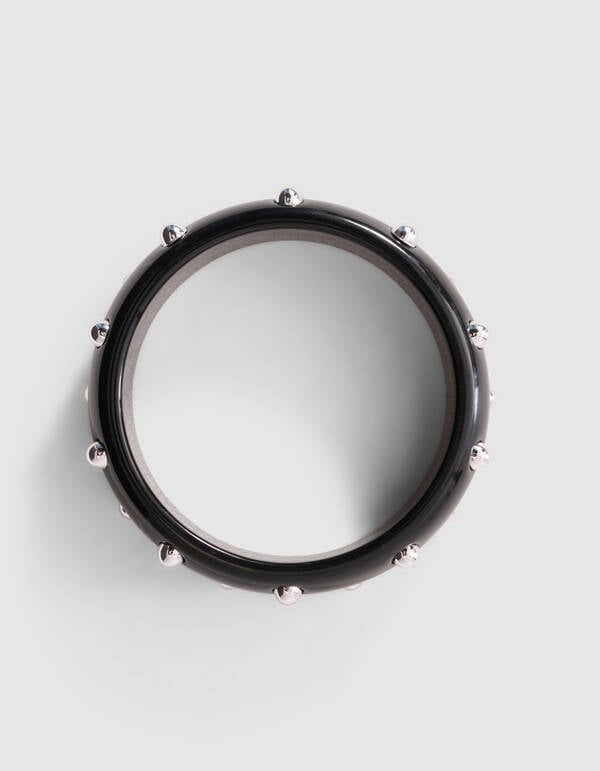 Big Studs Bangle Armband Zwart SHOEBY ACCESSOIRES