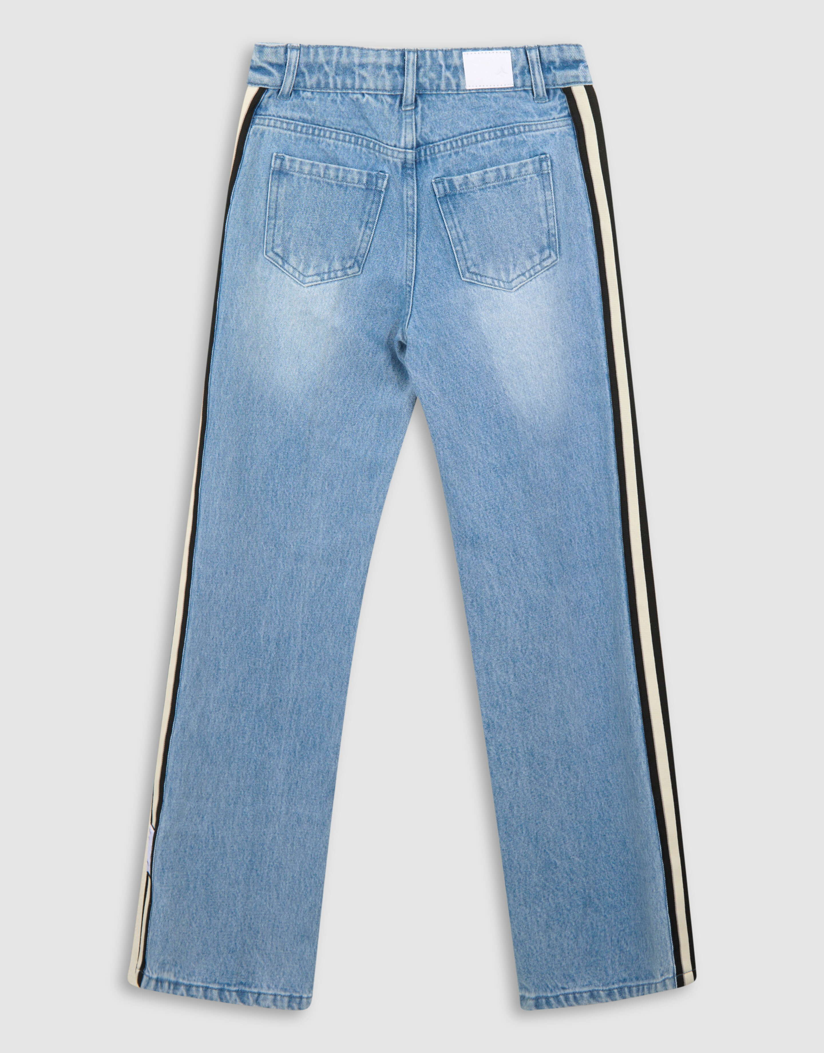 Sporty Tape Wide Leg Jeans Blauw SHOEBY GIRLS