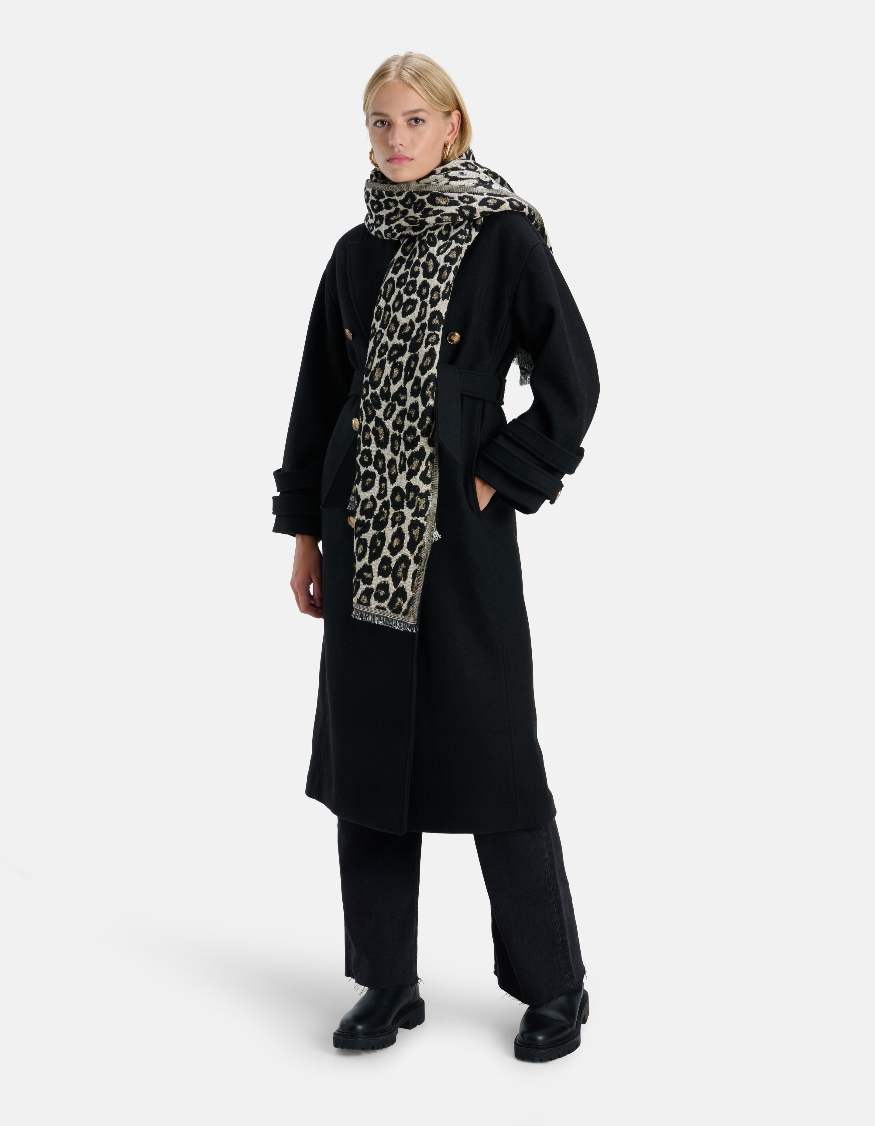 Leopard Jacquard Sjaal SHOEBY ACCESSOIRES
