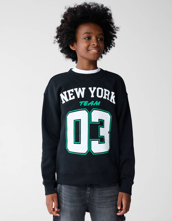 New York Artwork Sweater Zwart SHOEBY BOYS