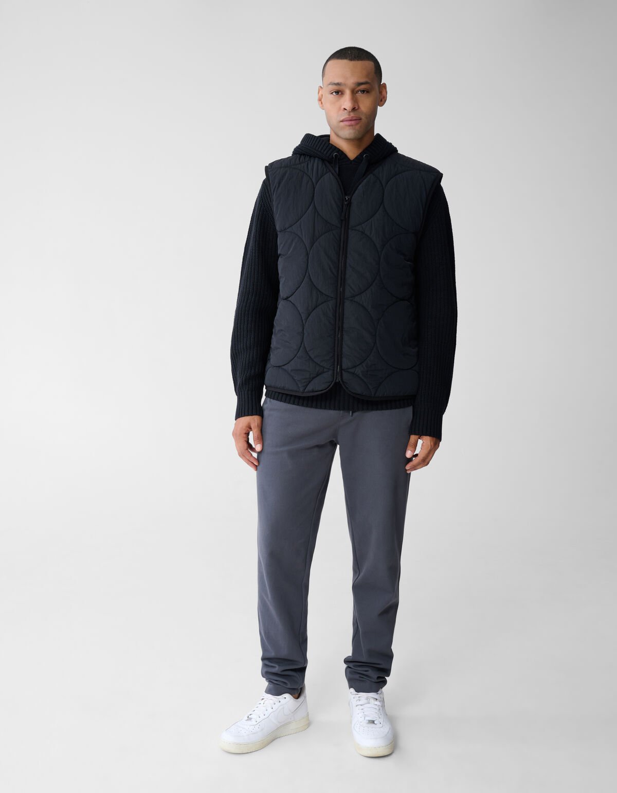 Quilted Spark Logo Bodywarmer Zwart SHOEBY MEN