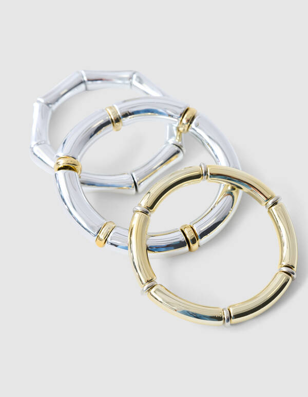 Elastic Armband Set Goud/Zilver SHOEBY ACCESSOIRES
