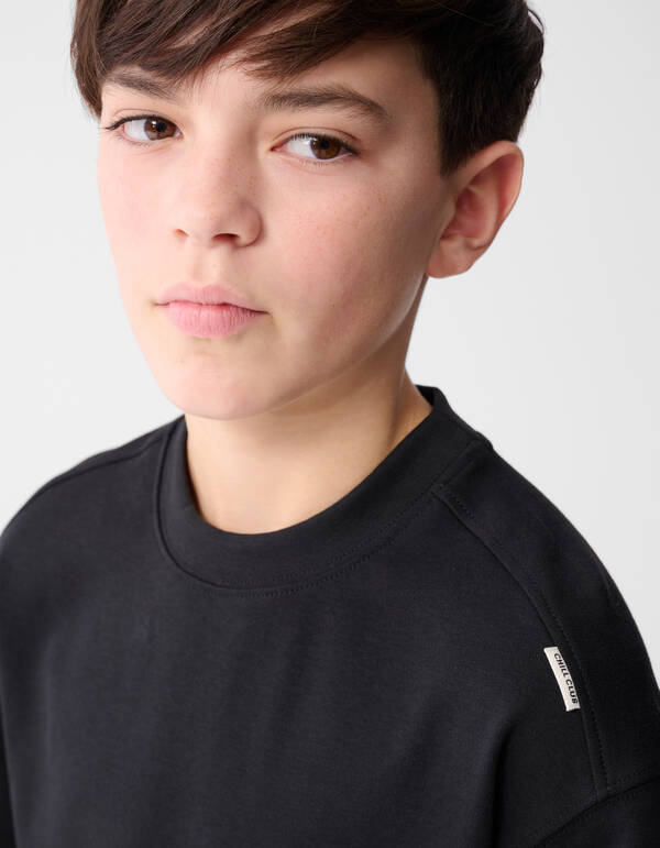 Basis Label T-shirt Zwart SHOEBY BOYS