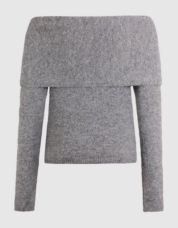 Off Shoulder Trui Grijs SHOEBY WOMEN