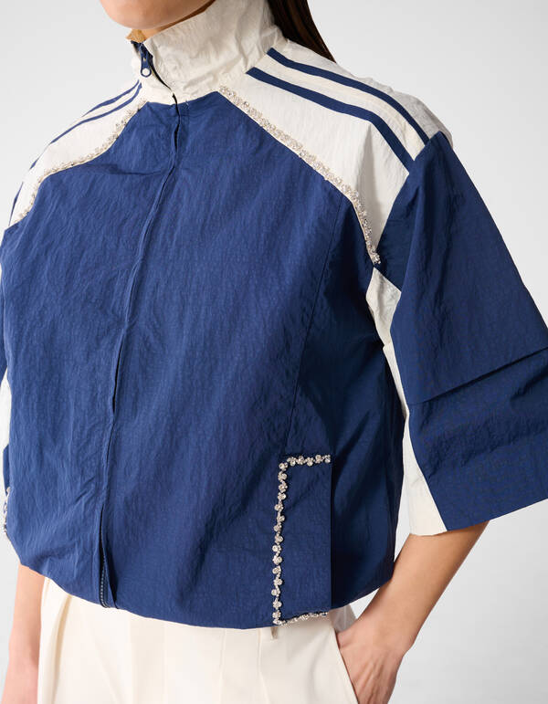 Oversized Sporty Track Jack Donkerblauw SHOEBY WOMEN