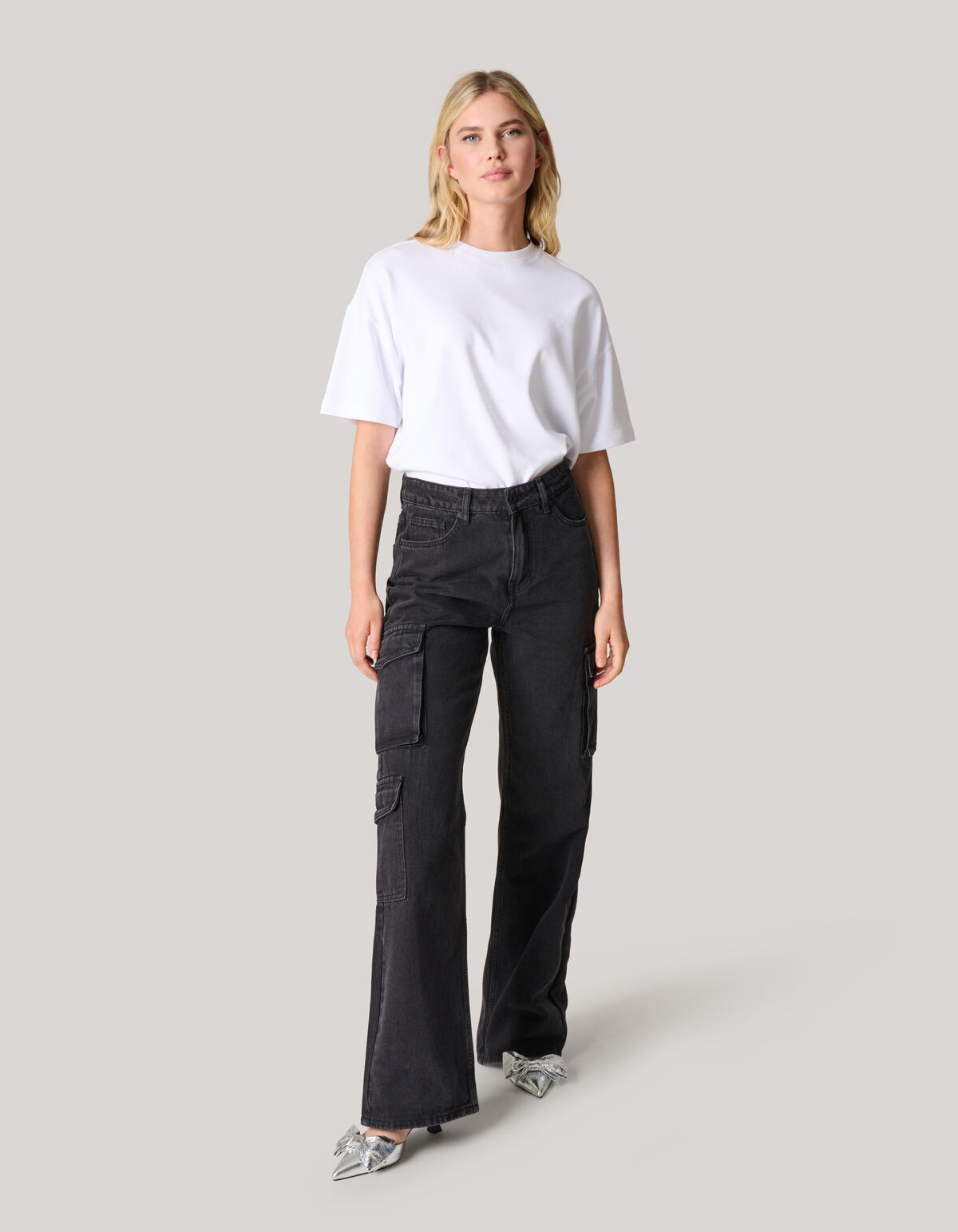 Cargo Loose Fit Jeans Zwart SHOEBY WOMEN