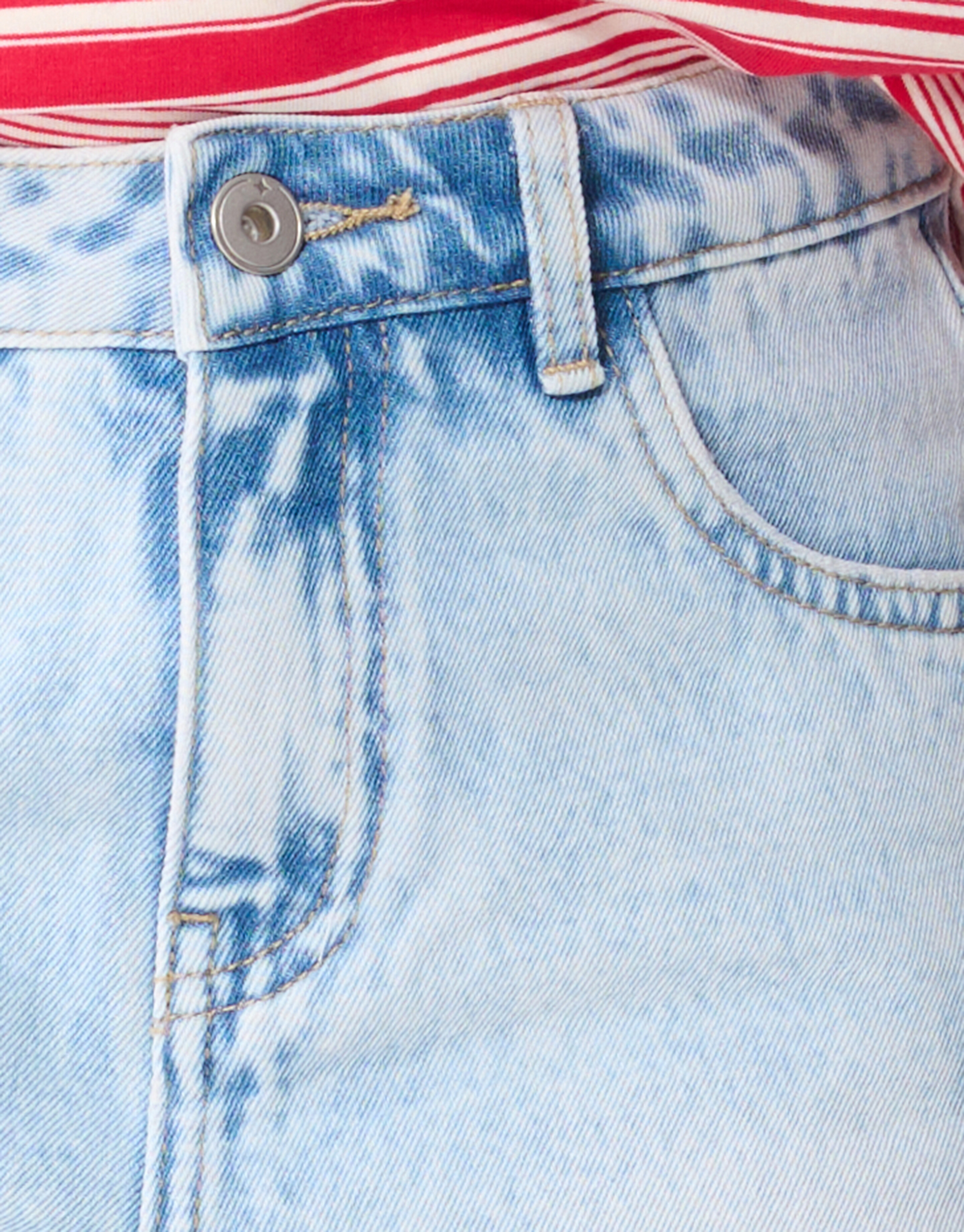 Strawberry Embroidery Short Blauw JILL&MITCH