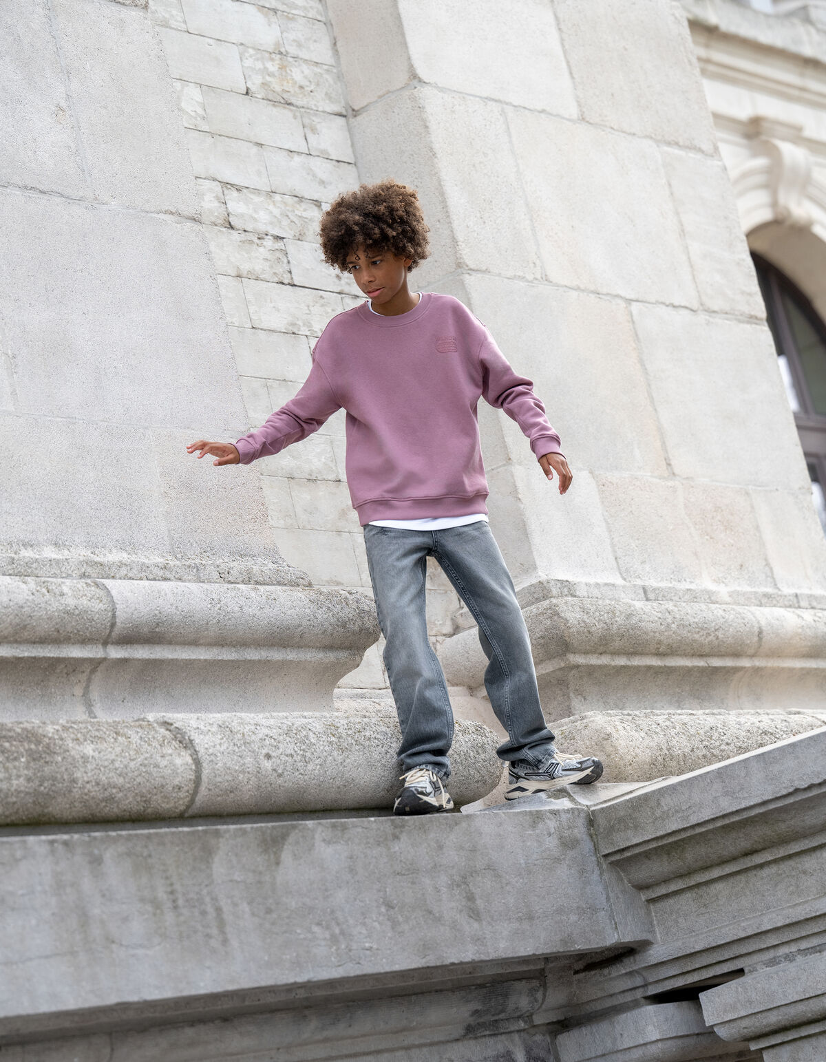 Straight Fit Jeans Grijs SHOEBY BOYS