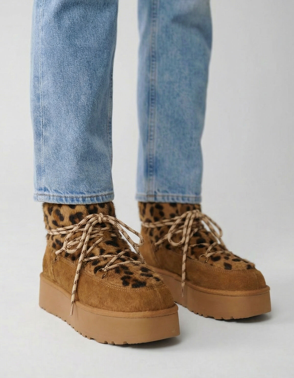 Leopard Enkellaars Bruin SHOEBY SHOES