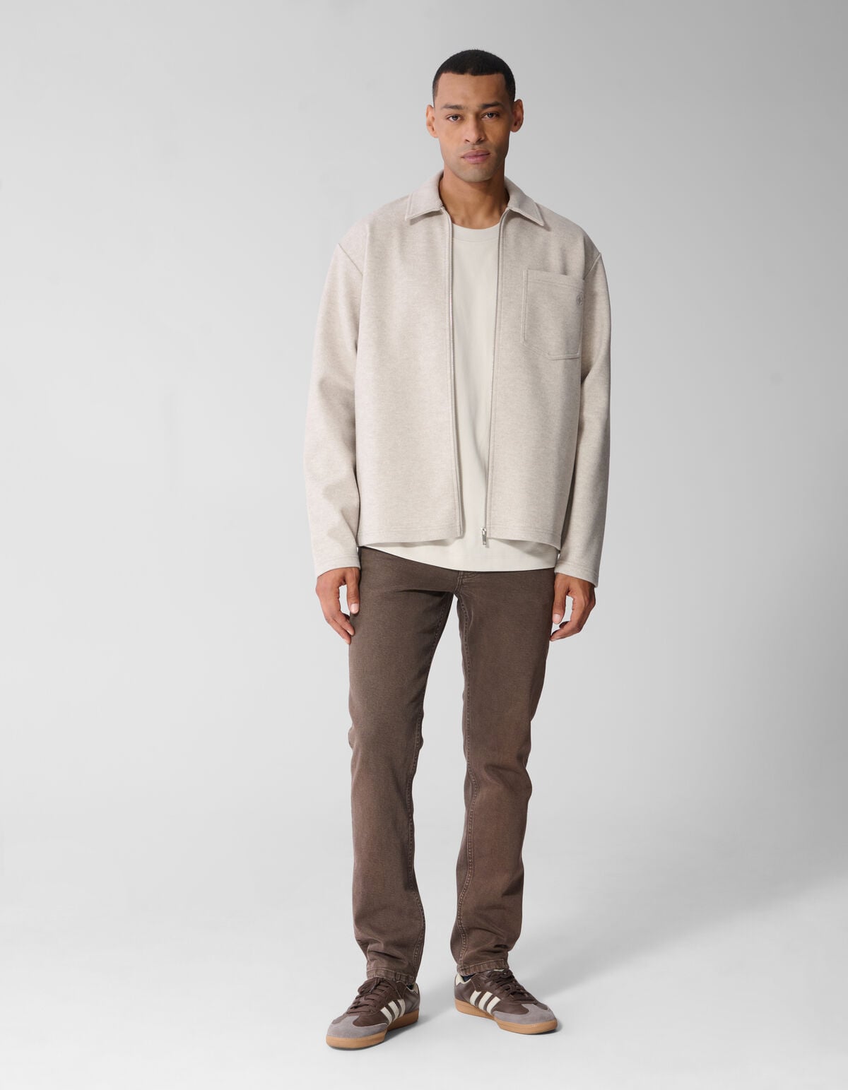 Soft Melange Overshirt Beige SHOEBY MEN
