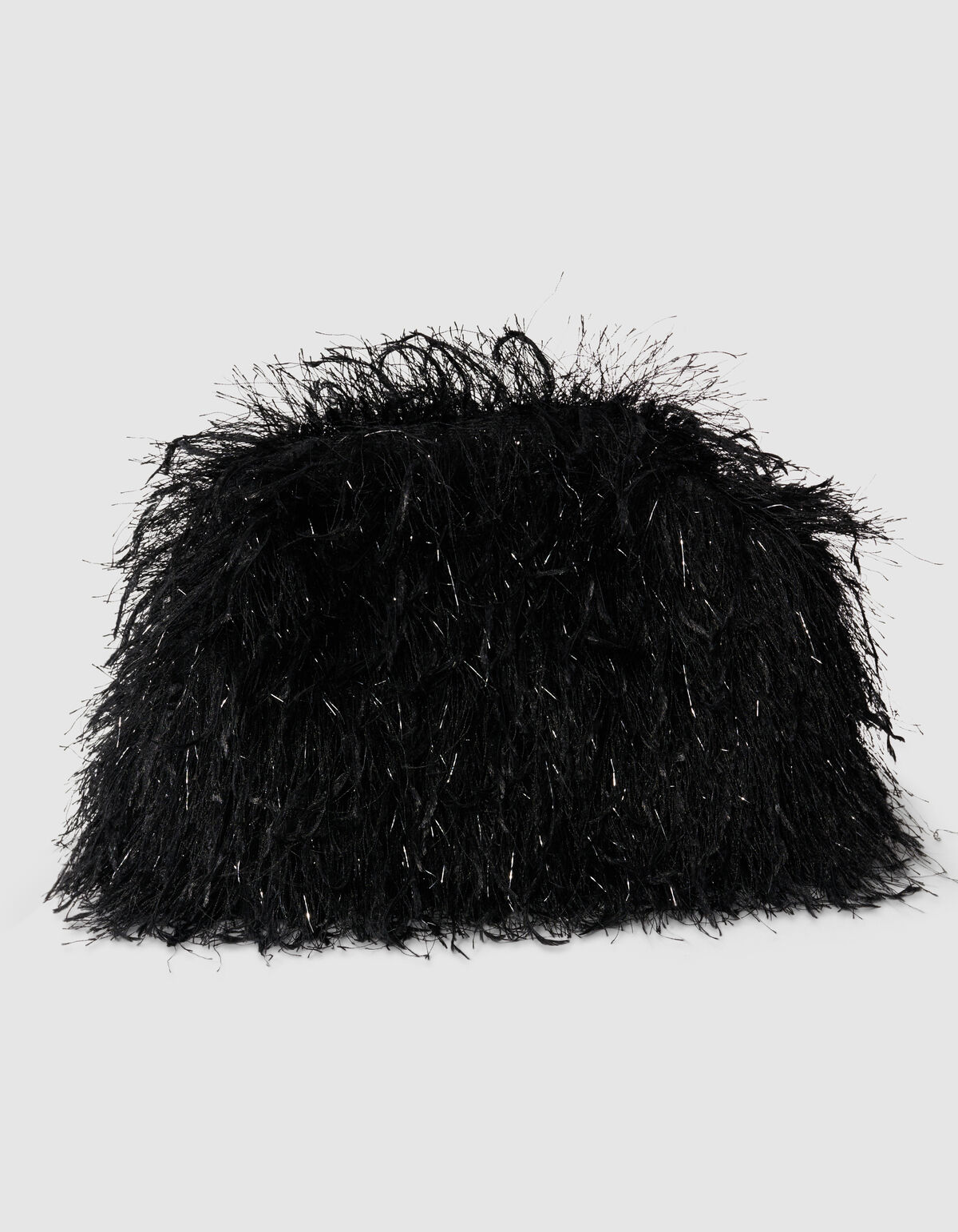 Feather Clutch Zwart SHOEBY ACCESSOIRES