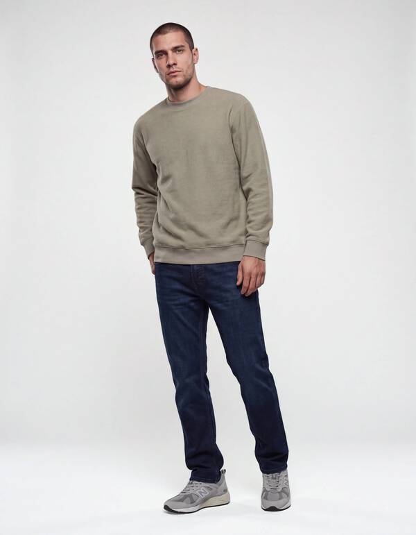 Comfort Straight Fit Jeans Blauw/Bruin L34 SHOEBY MEN