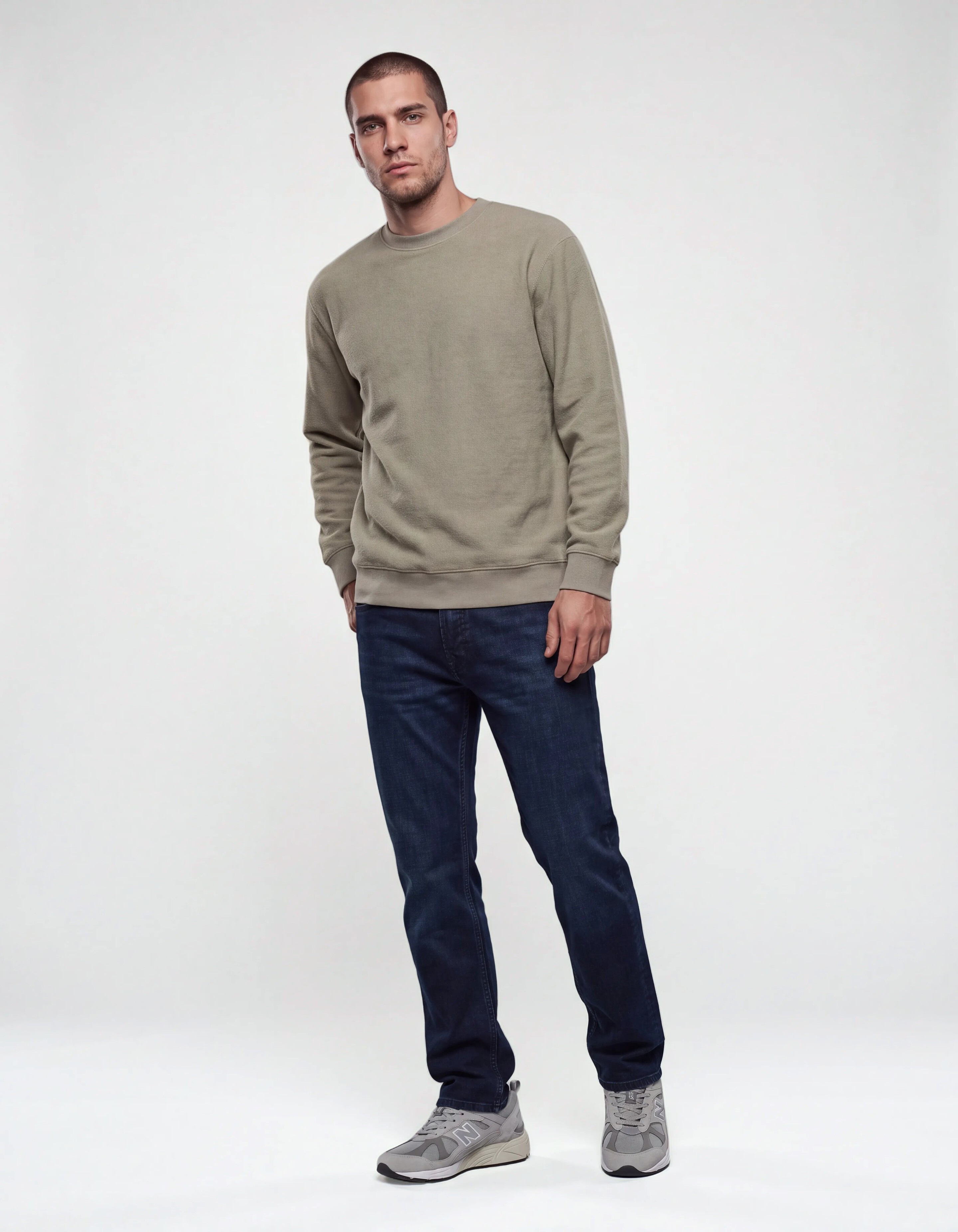 Comfort Straight Fit Jeans Blauw/Bruin L34 SHOEBY MEN