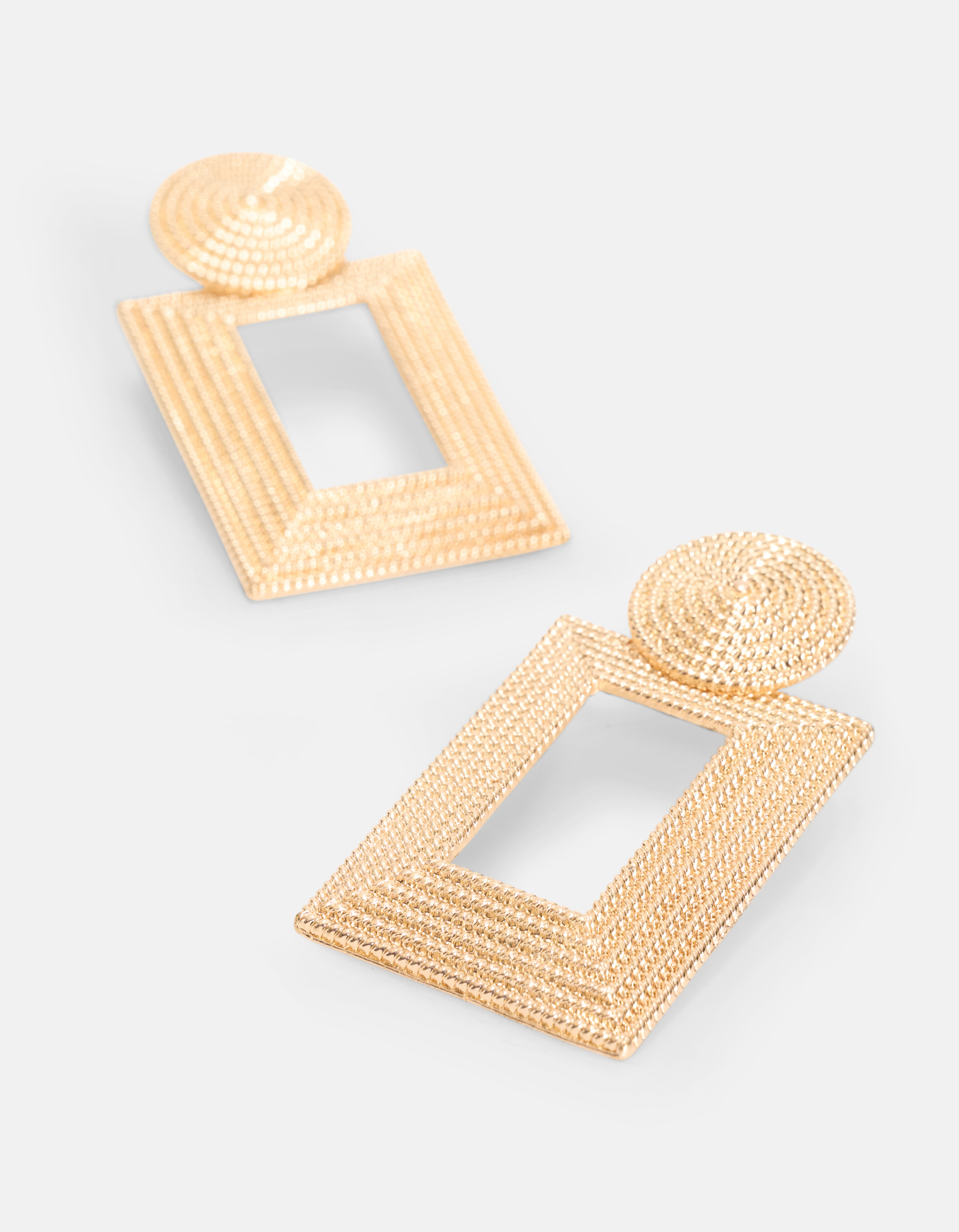 Gouden Rechthoekige Oorbellen SHOEBY ACCESSOIRES