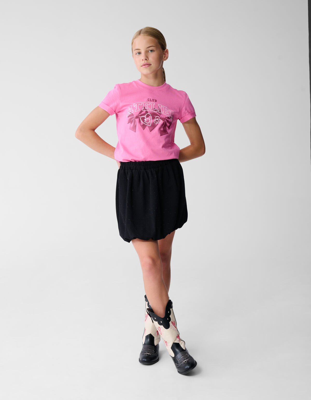 Club Atelier Artwork T-shirt Roze SHOEBY GIRLS