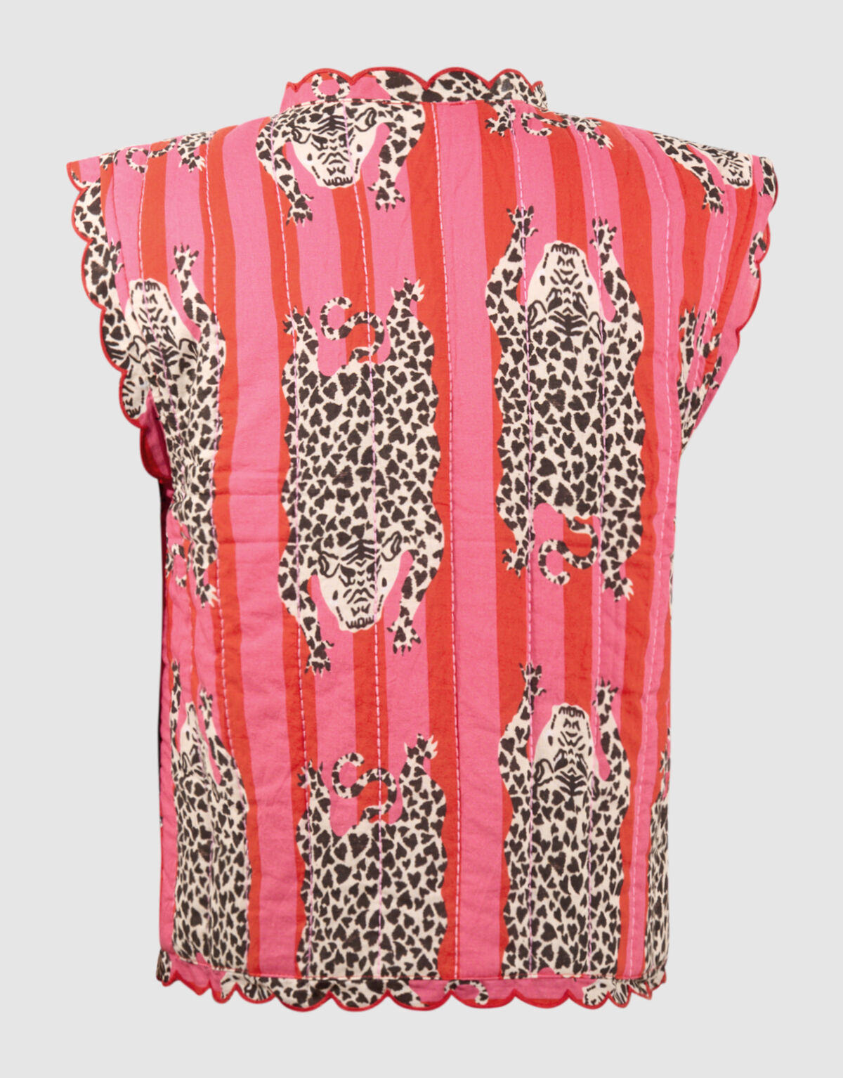 Quilted Leopard Gilet Roze SHOEBY GIRLS