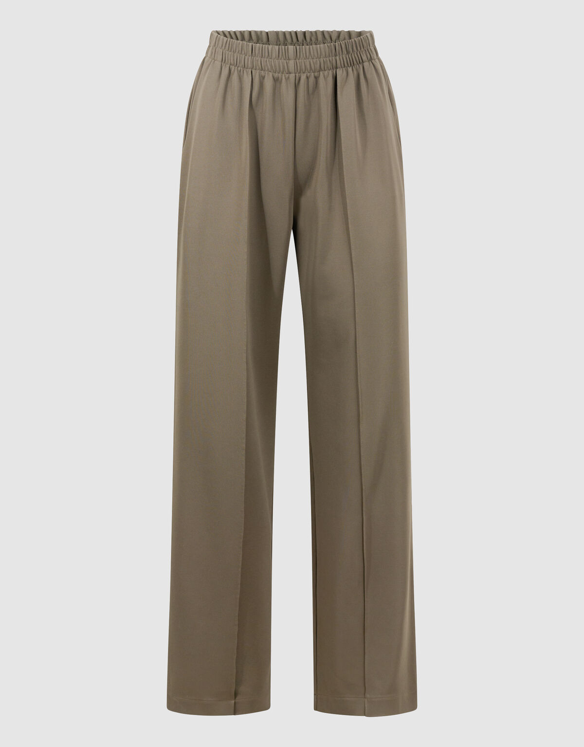 Basis Wide Leg Broek Donkergroen SHOEBY WOMEN