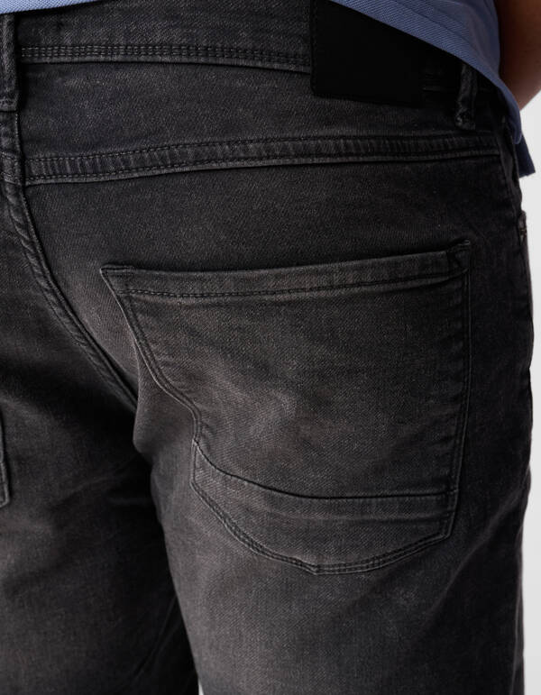 Jog Denim Short Donkergrijs SHOEBY MEN