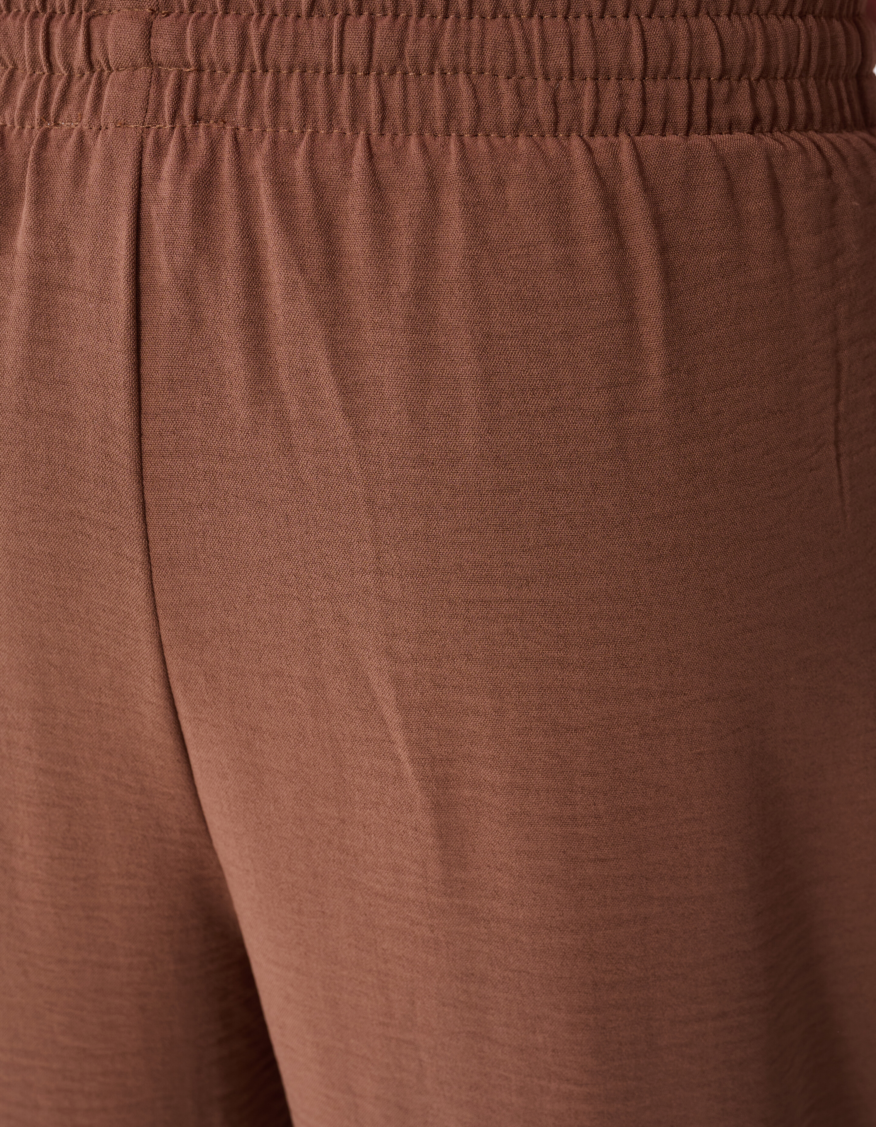 Twist Wide Leg Broek Bruin SHOEBY GIRLS