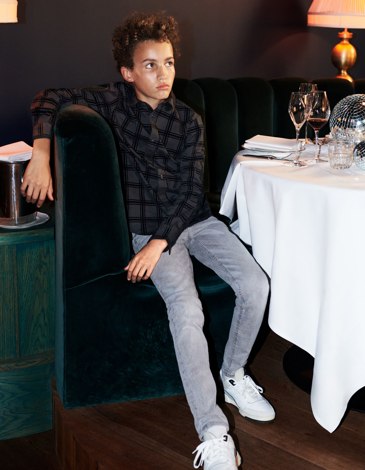 Flock Overhemd Zwart SHOEBY BOYS