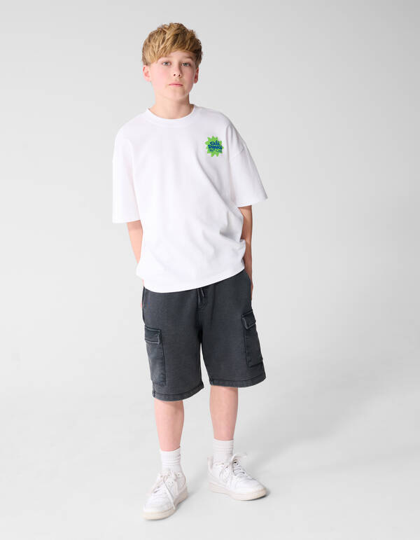 Stay Cool Artwork T-shirt Wit SHOEBY BOYS