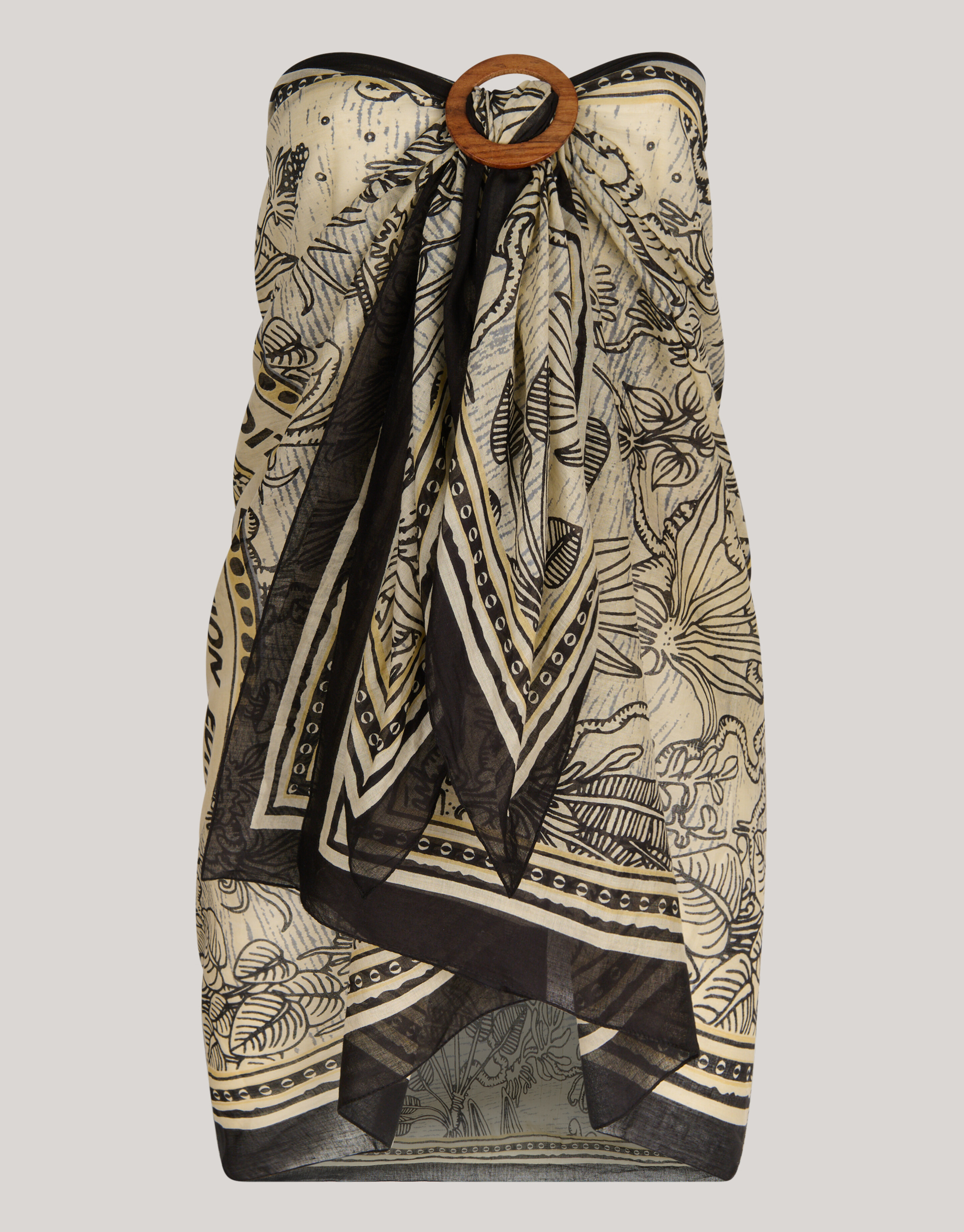 Printed Pareo Gebroken Wit SHOEBY ACCESSOIRES