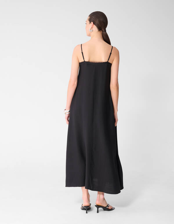 Kanten Maxi Jurk Zwart SHOEBY WOMEN