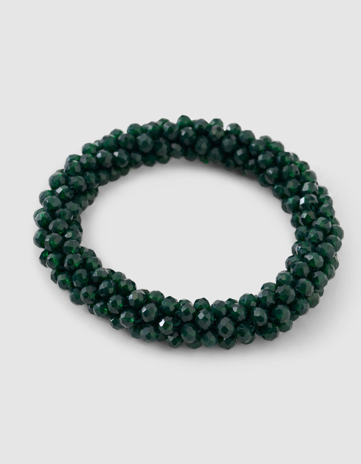 Beaded Haarelastiek Donkergoen SHOEBY ACCESSOIRES