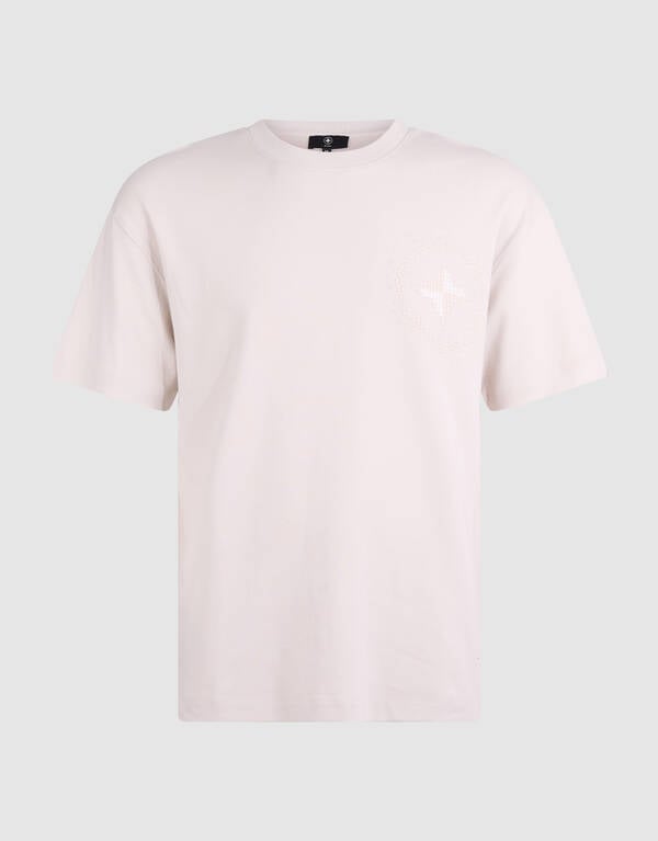 Embroidery Logo T-shirt Beige SHOEBY MEN