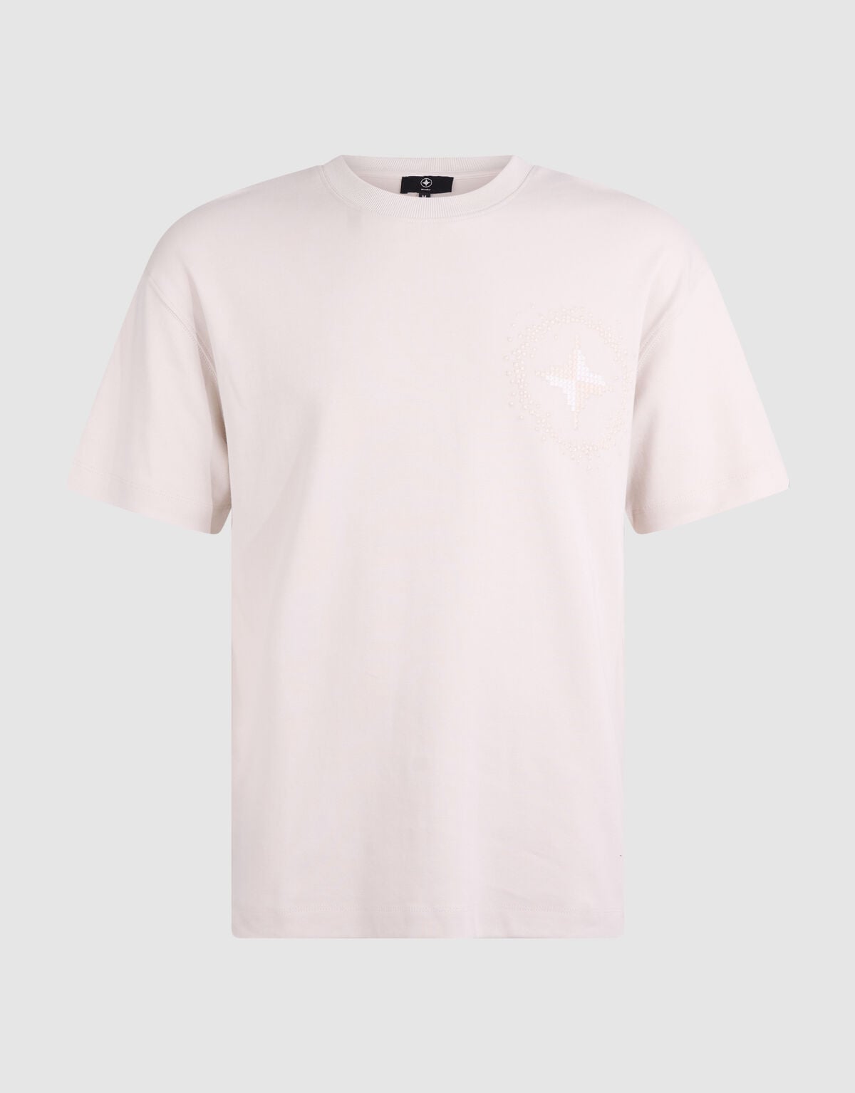 Embroidery Logo T-shirt Beige SHOEBY MEN