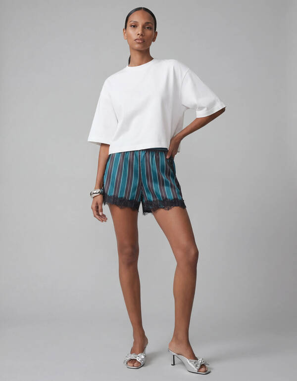 Big Shoulder T-shirt Wit SHOEBY WOMEN