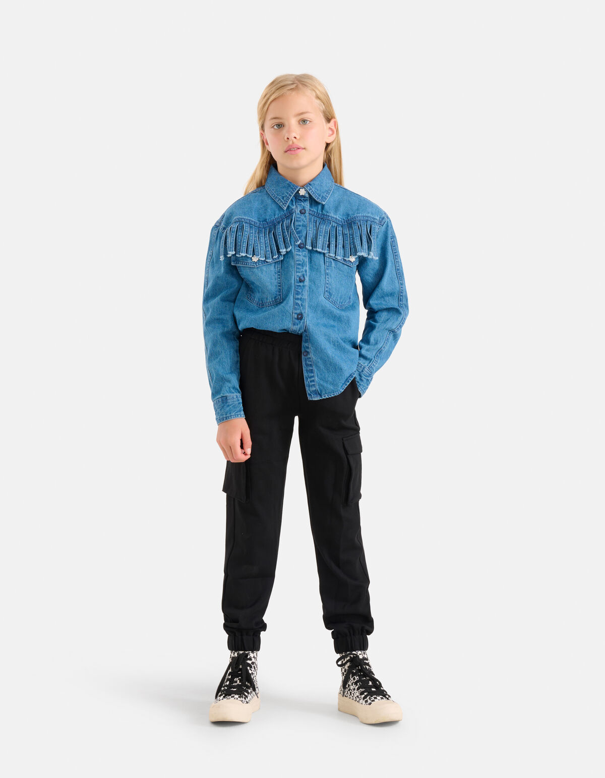 Denim Blouse Blauw SHOEBY GIRLS