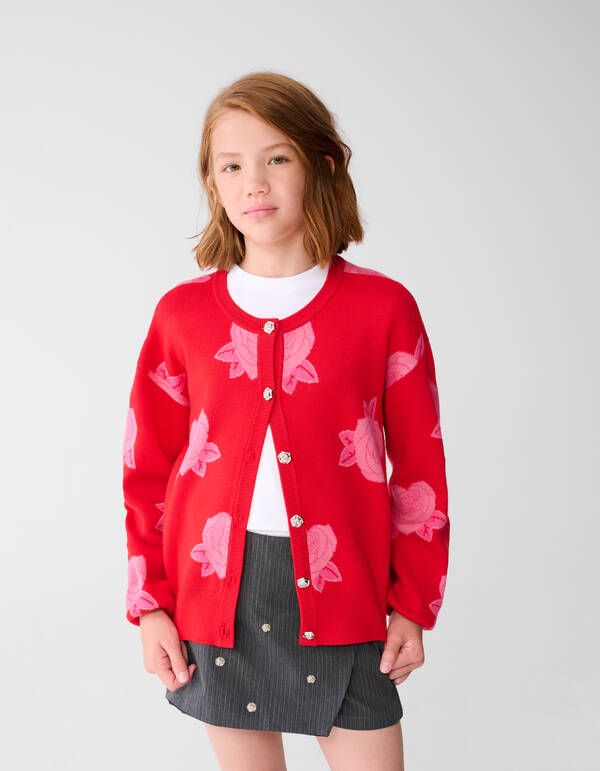 Rose Knit Vest Rood SHOEBY GIRLS