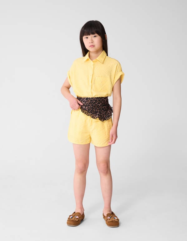 Pinstripe Strass Blouse Lichtgeel SHOEBY GIRLS