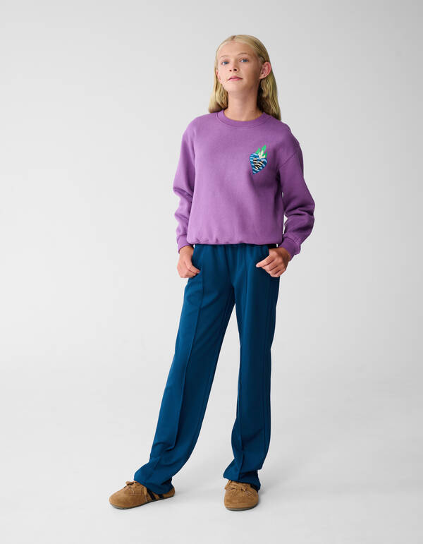 Heart Artwork Sweater Paars SHOEBY GIRLS