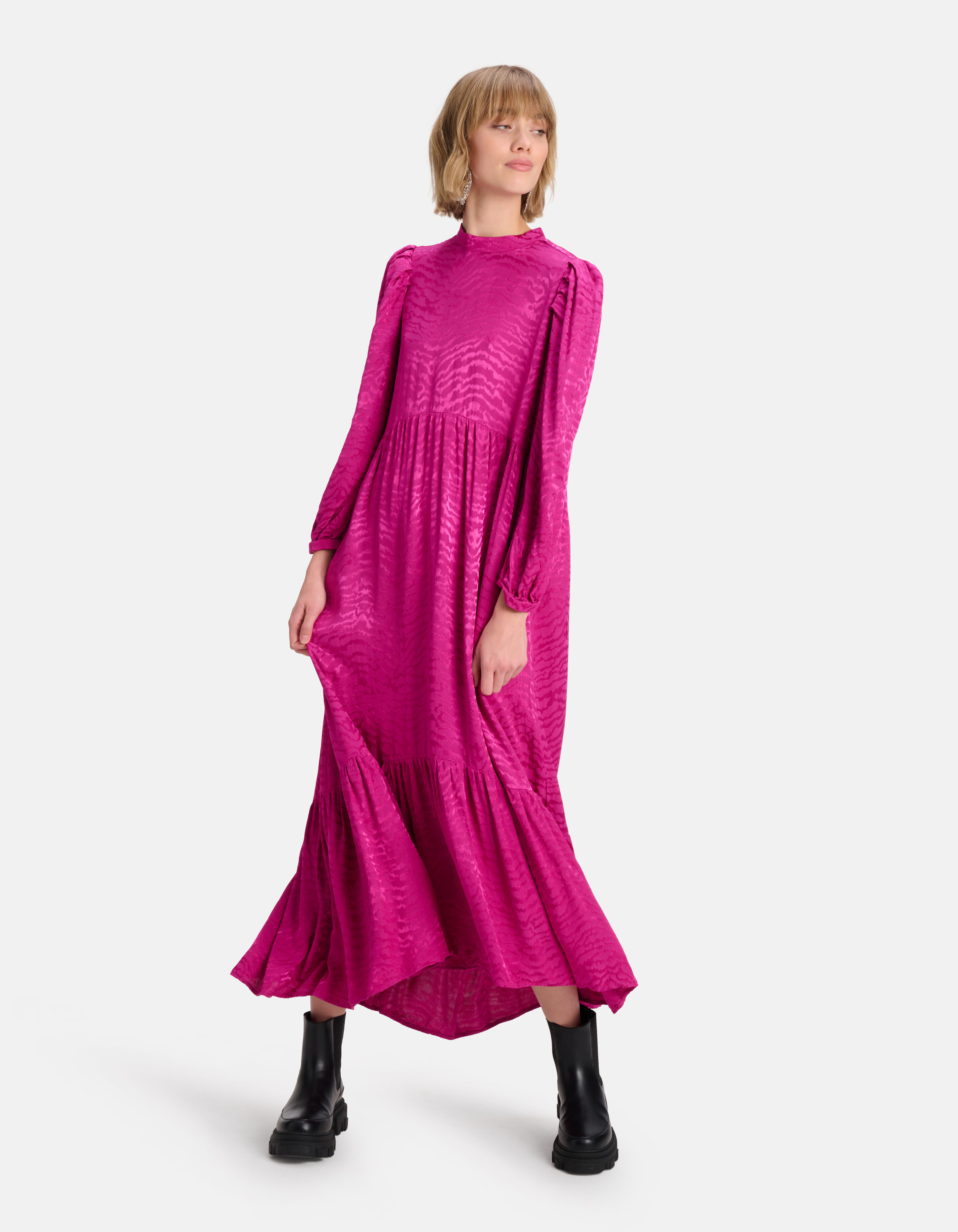 Jacquard Maxi Jurk Roze SHOEBY WOMEN