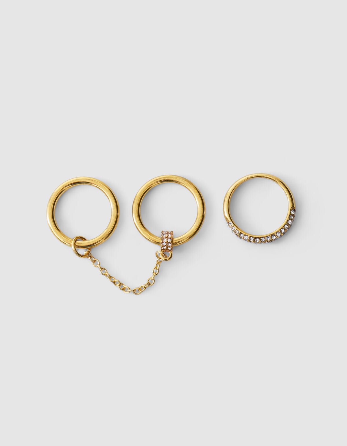 Stack Strass Ringen Set Goud SHOEBY ACCESSOIRES