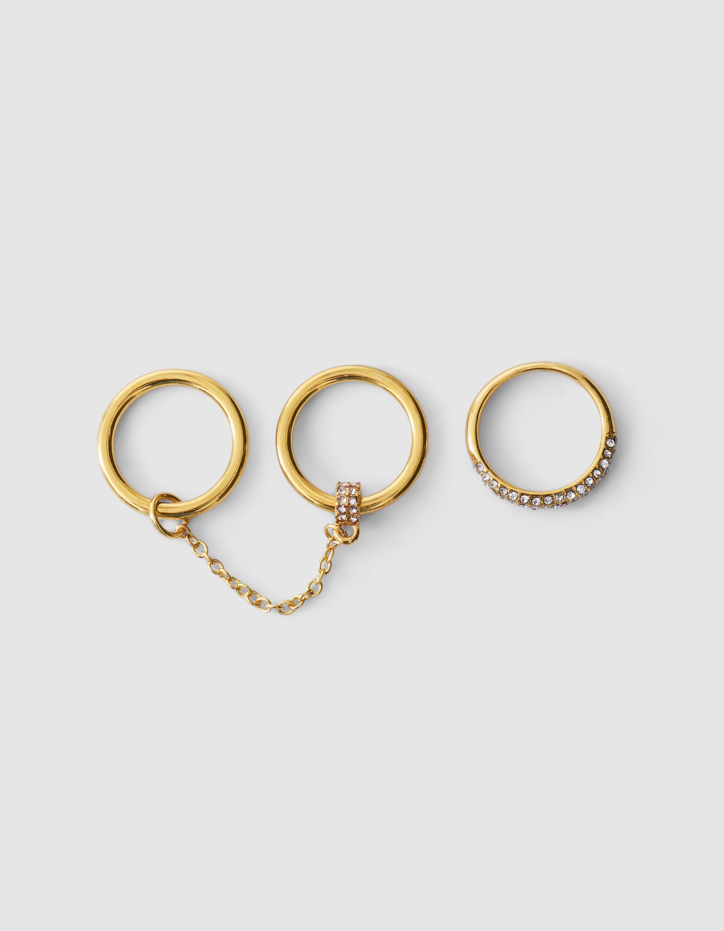 Stack Strass Ringen Set Goud SHOEBY ACCESSOIRES