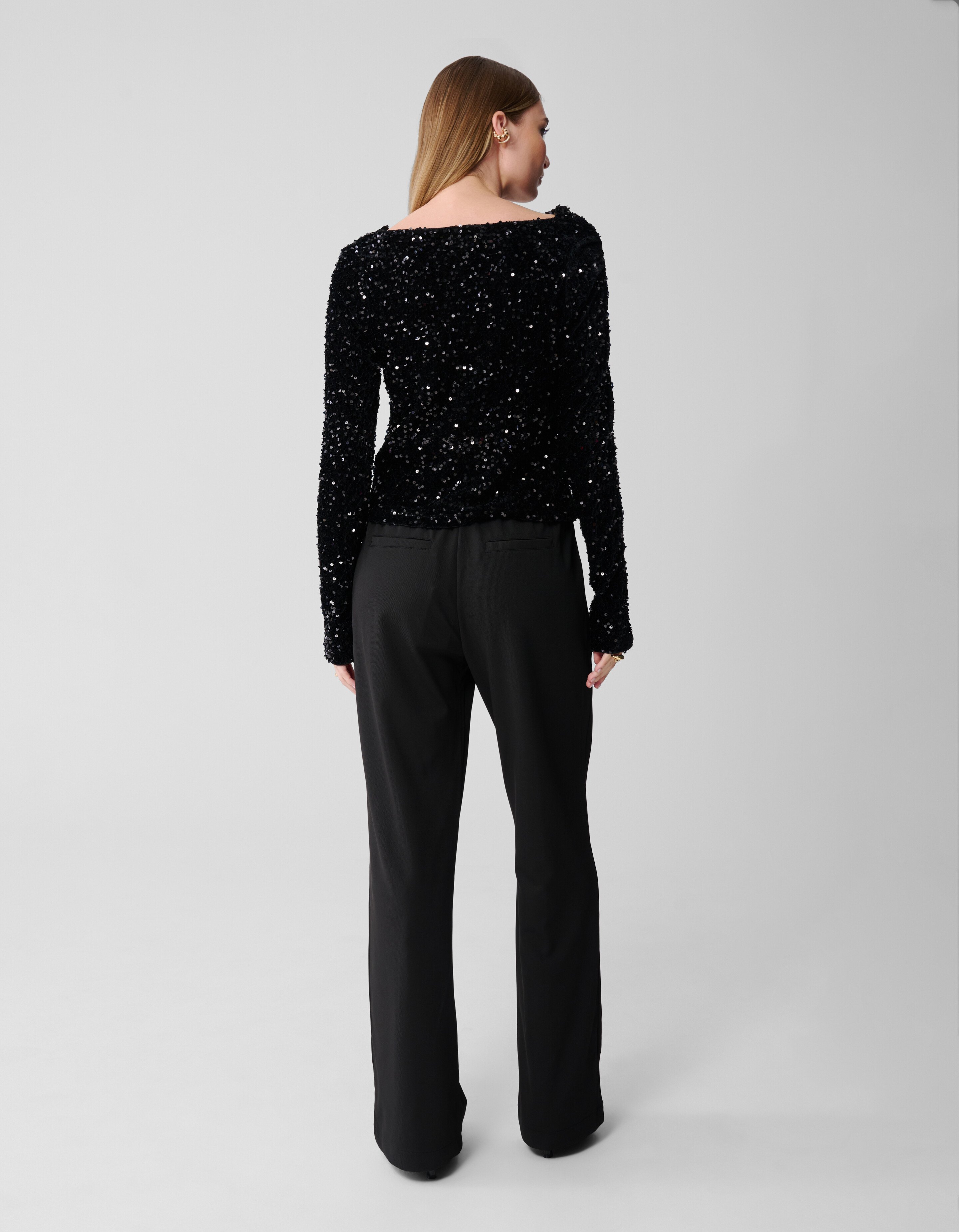 Sequin Waterval Top Zwart SHOEBY WOMEN