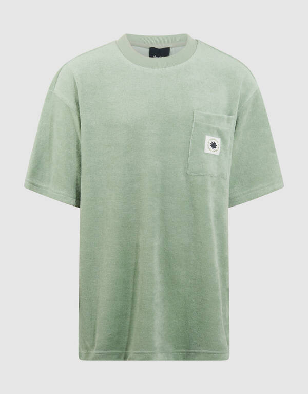 Towelling Relaxed T-shirt Lichtgroen SHOEBY BOYS