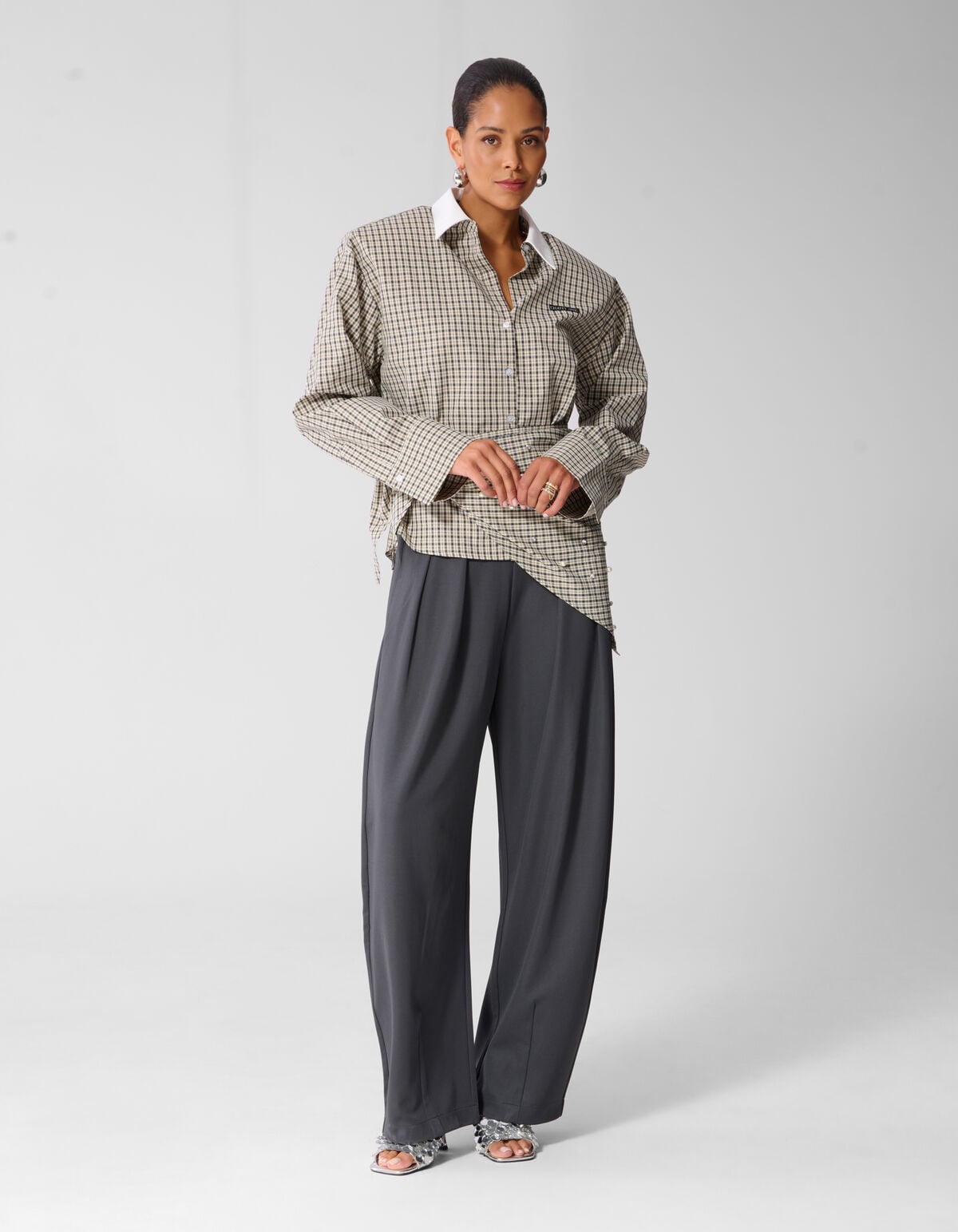 Sporty Basic Barrel Fit Joggerbroek Donkergrijs SHOEBY WOMEN