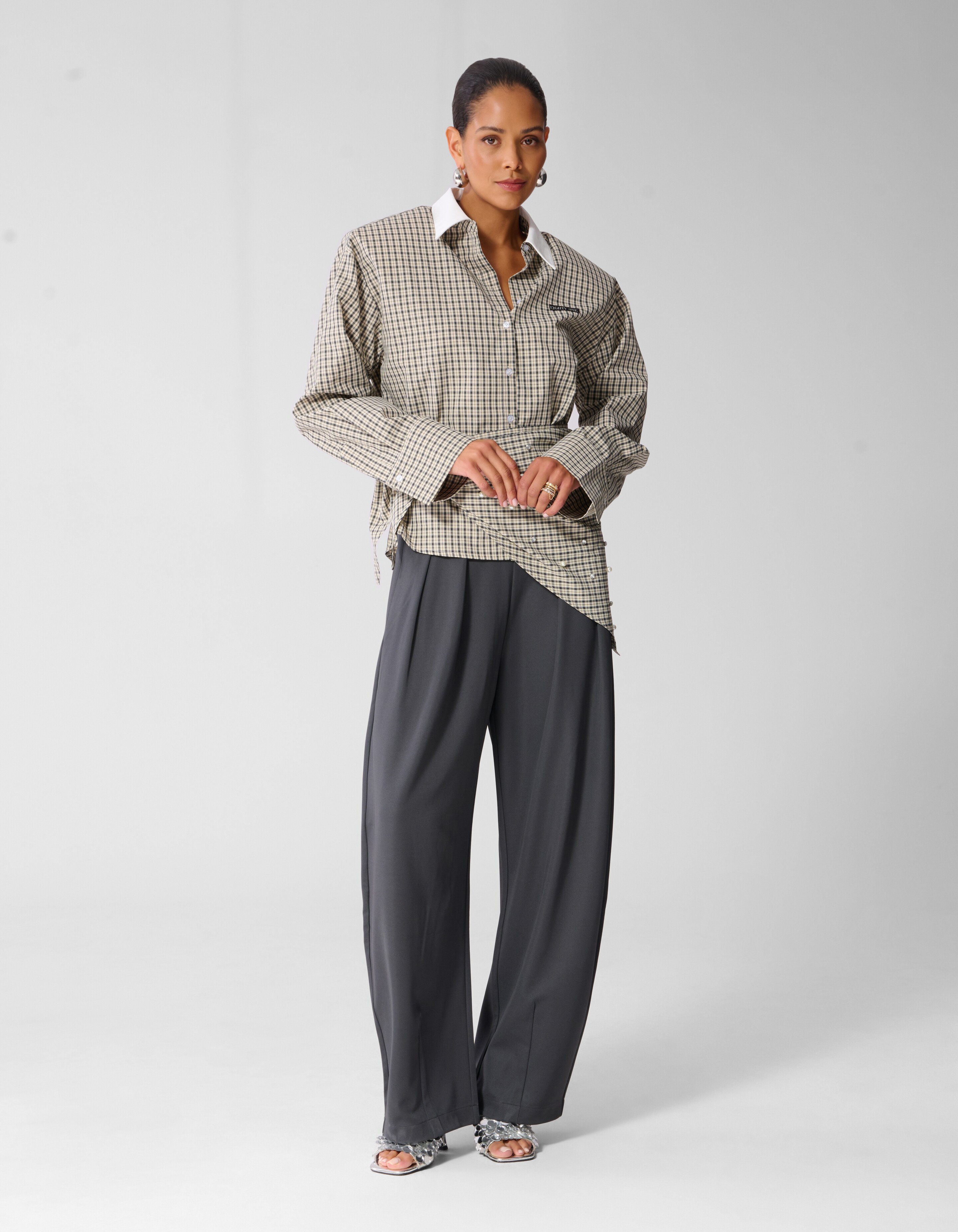 Sporty Basic Barrel Fit Joggerbroek Donkergrijs SHOEBY WOMEN