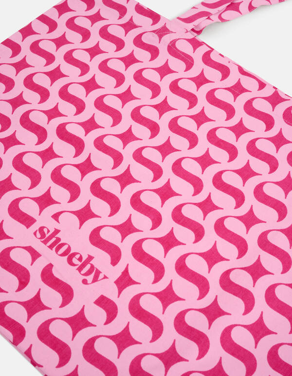 Shoeby Logo Shopper Roze SHOEBY ACCESSOIRES
