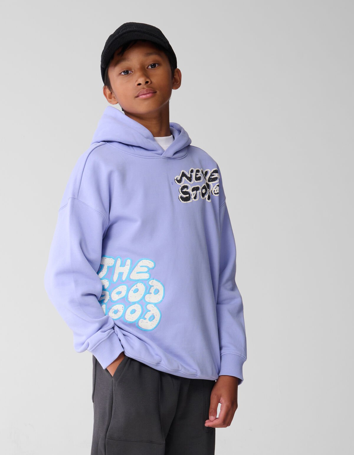 Good Mood Artwork Hoodie Lichtpaars SHOEBY BOYS