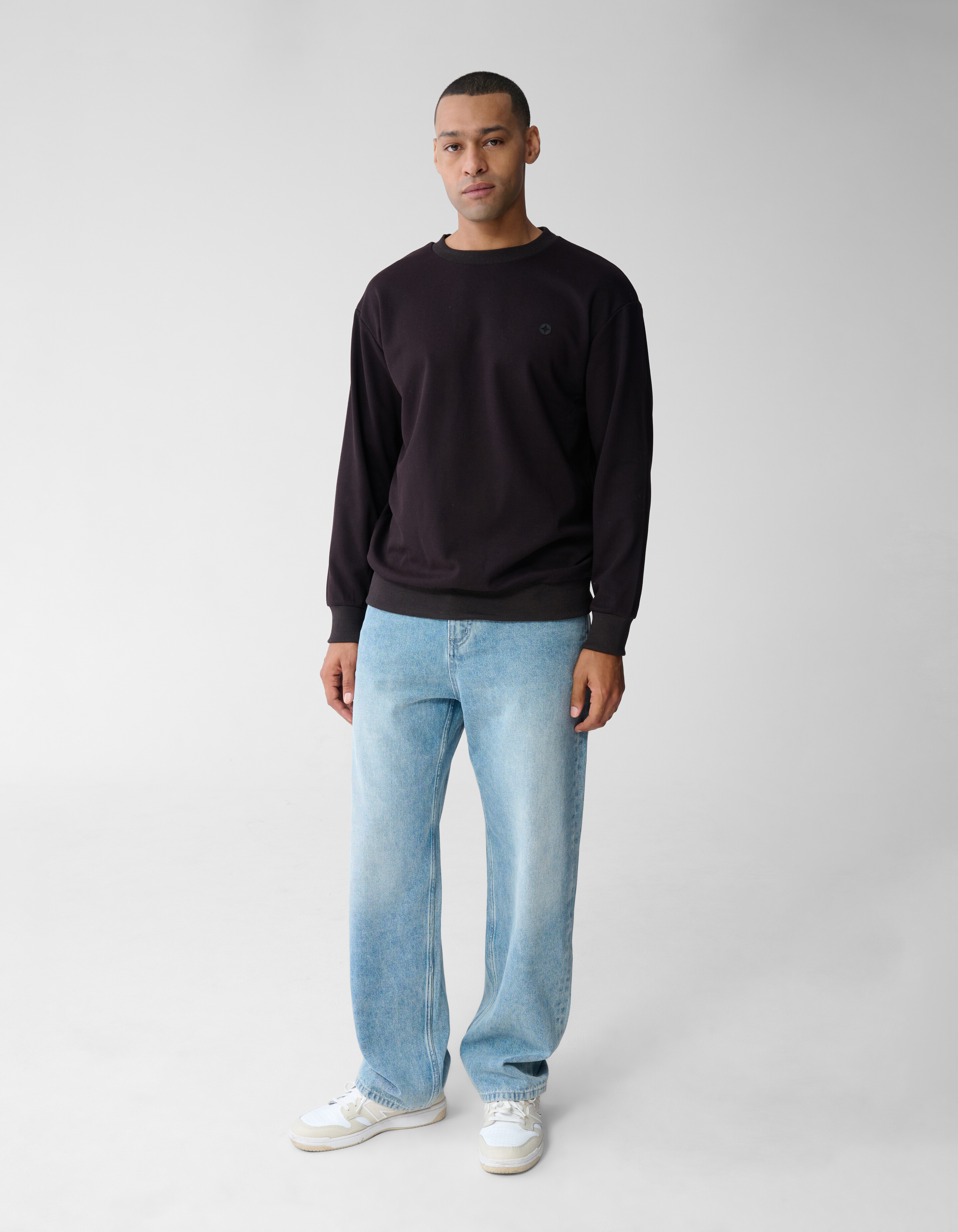 Knit Logo Sweater Donkerbruin SHOEBY MEN