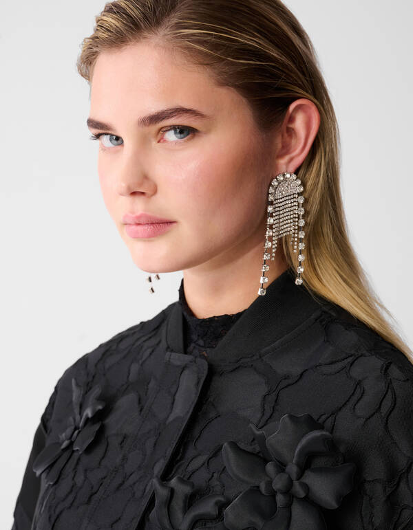 Flower Jacquard Bomber Zwart SHOEBY WOMEN