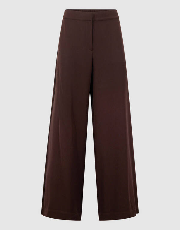 Wide Leg Broek Bruin SHOEBY WOMEN